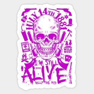 Billy The Kid, Skull Cowboy Sticker